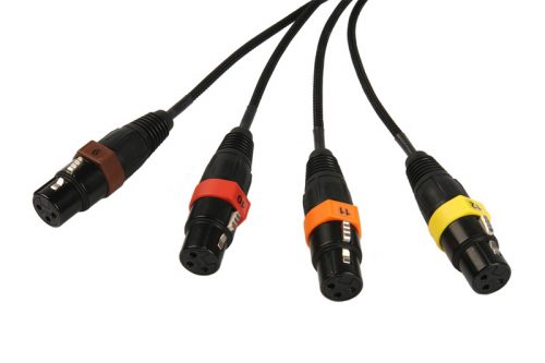 Remote Audio Balanced 4-CH Analog Breakout Cable for Zaxcom (CADEV16F12IN)