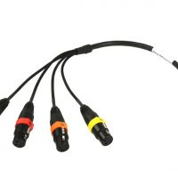 Remote Audio Balanced 4-CH Analog Breakout Cable for Zaxcom (CADEV16F12IN)