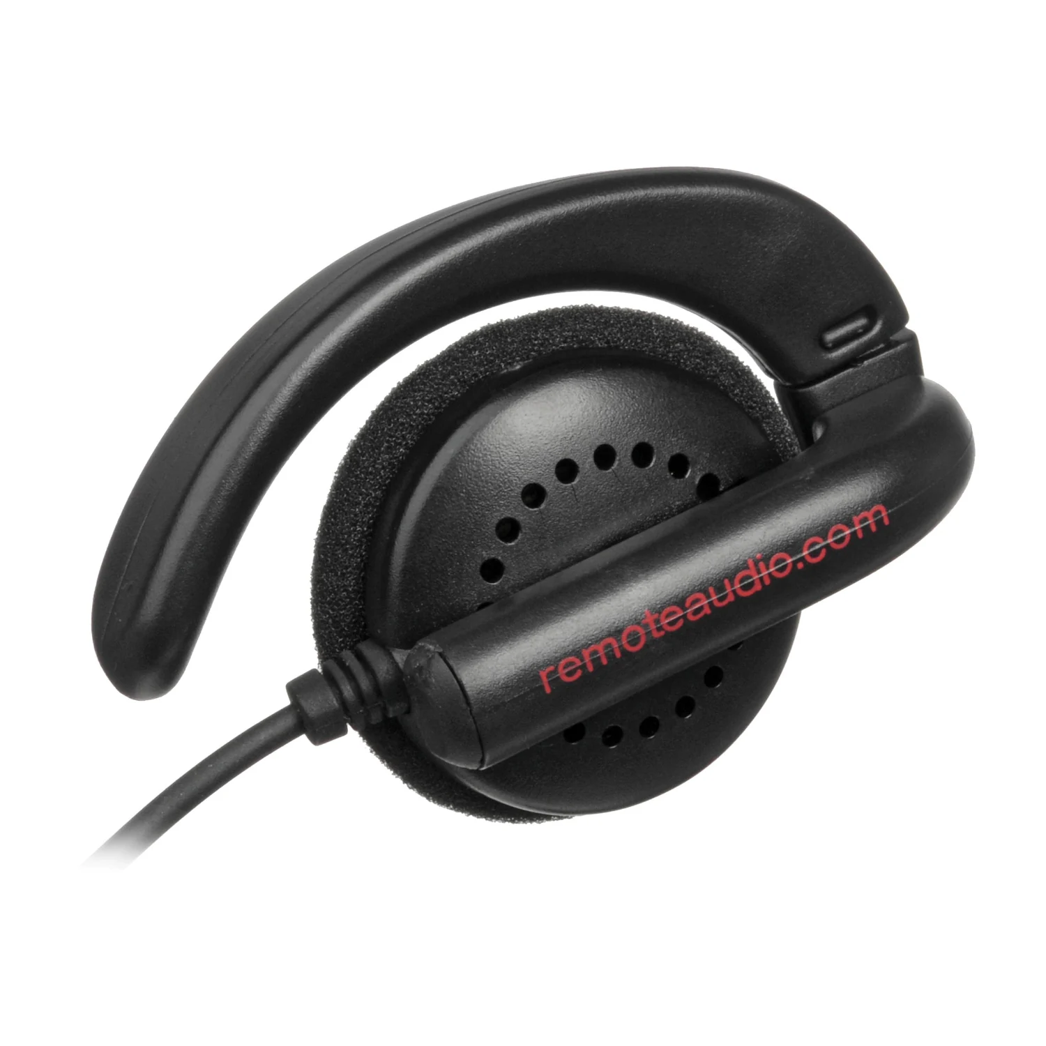 Remote Audio Ear Bud Earphone with Swivel Hook (6 ft Cable) - Close-up