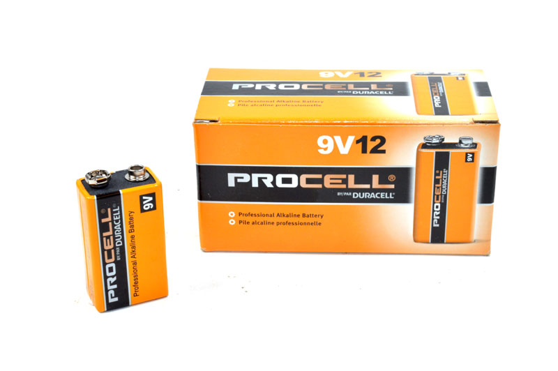 Duracell Procell 9 Volt Batteries. Box of 12