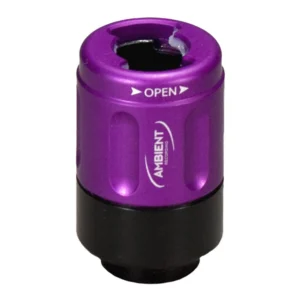 Ambient QR QuickLok Boom Pole Quick Release Without Tip (Purple): The purple QuickLok without a tip.
