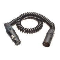 K-Tek XLR Coiled Jumper Cable - Neutrik XLR3M to Neutrik XLR3F - 5 ft