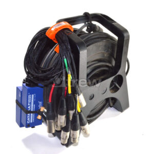 CAT5 Cable reel with (2) CATAPULT Mini boxes and break out cables.