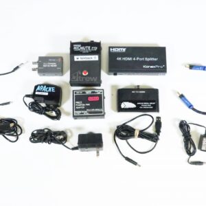 SDI-HDMI Converters x2, 1xHDMI 4 Port Splitter,1xMic Mute Box, 1x PB23 Phantom Power Adapter