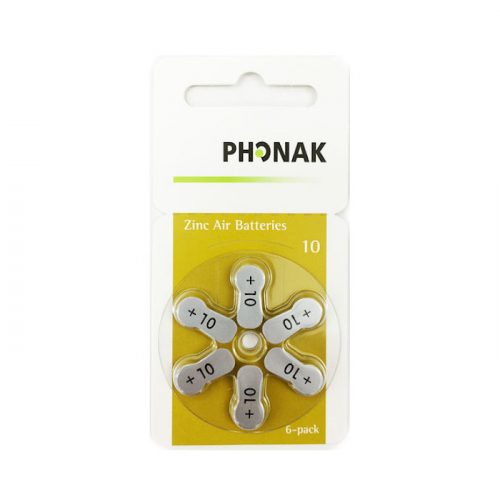 Phonak 070-0371 6-Pack of A10 Batteries
