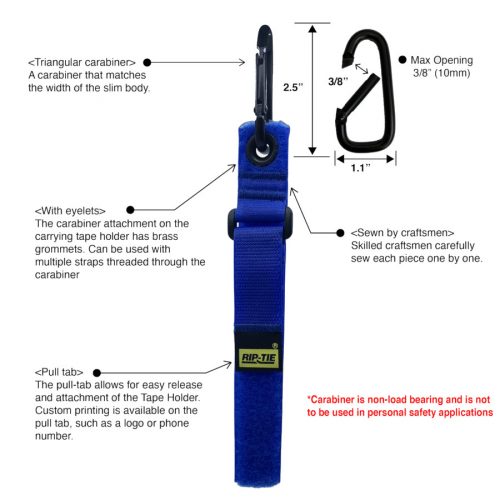 Rip-Tie TapeHolder with Carabiner