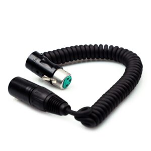 Remote Audio CAXJCOIL2LPF Coiled Jumper Low-Profile XLR3F to XLR3M