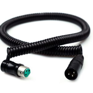 Remote Audio CAXJCOILLPF Coiled Jumper Low-Profile XLR3F to XLR3M