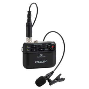 Zoom F2 Ultracompact Portable Field Recorder with Lavalier Microphone