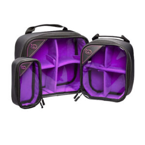 K-Tek Stingray KGBSETX Gizmo-X Bag Set of 3 (L,M,S with Purple Interior)