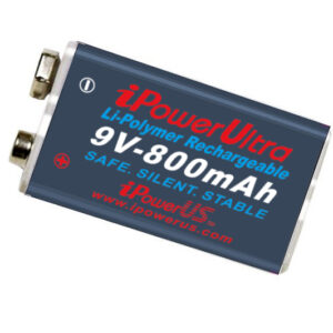iPower 9V Lithium Polymer Rechargeable Battery 800 mAh