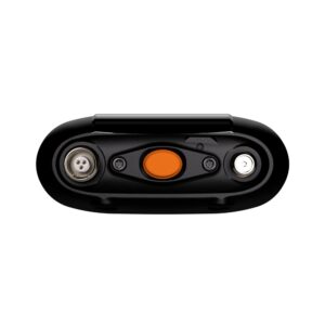 Sound Devices Astral Mini Plus Bodypack Transmitter: The top edge of the Mini Plus with its connectors.