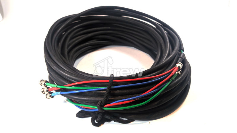 100' 75 OHM 3 BNC To 3BNC Cable