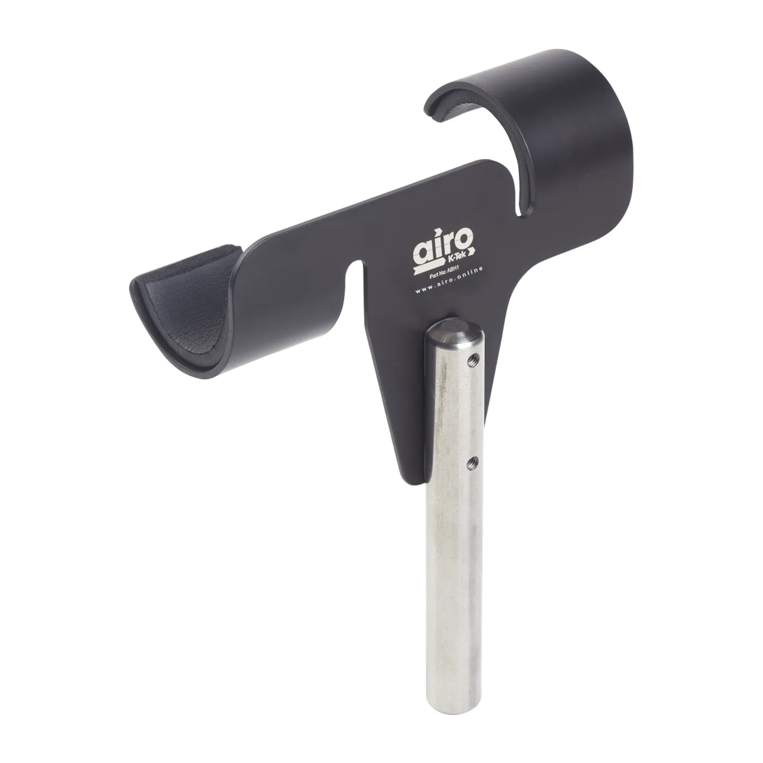 K-Tek ABH1 Airo Boom Holder 1: the holder with its two cradles and stainless steel pin.