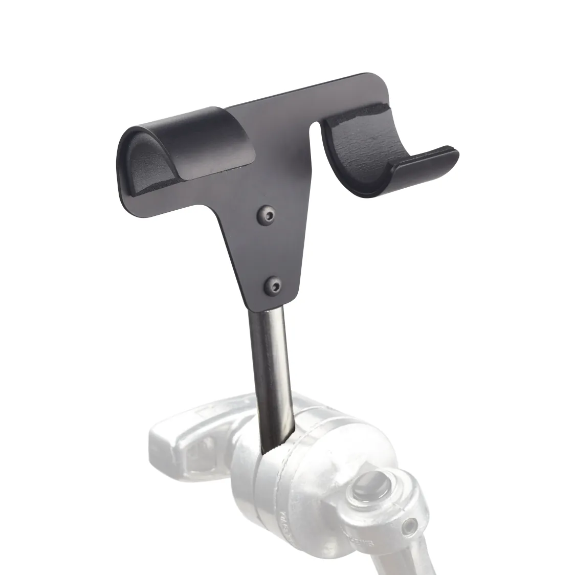 K-Tek ABH1 Airo Boom Holder 1: the holder fitted in a grip knuckle on a C-stand.