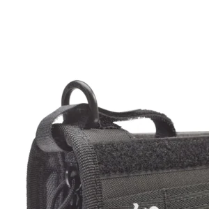 K-Tek AMB1 Airo Mixer Bag 1 for MixPre-3, MixPre-6, Zoom F4 and F8: a D-ring and hook-and-loop panel on top of the bag, close up.