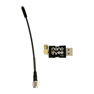 Ambient ACN-RF RF Scanner Antenna for Lockit+: The ACN-RF antenna beside its USB-A dongle.