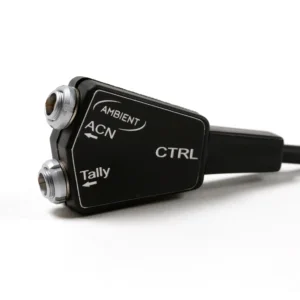 Ambient ACN & Tally CTRL RED Breakout Cable: The breakout with its ACN and Tally ports.