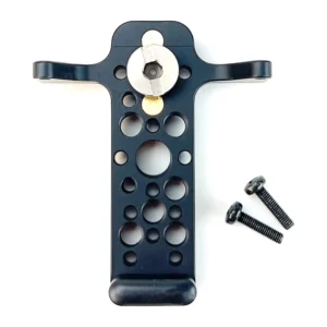Ambient Slot Mount Camera Mount for Slot Receivers: The Slot Mount from the front, with its two M3 screws beside it.