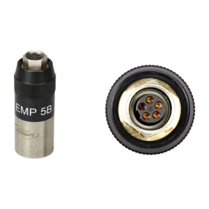 Ambient Eumel Microphone Power Supply: The EMP5B beside its 5-pin Binder input socket.