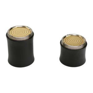 Ambient Flag Extension for Sennheiser Handheld Transmitters: The two Flag Extensions, 3 cm and 4.5 cm, with their contacts on top.