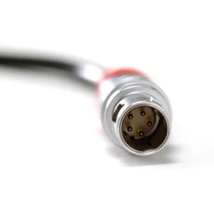 Ambient LTC-OUT-SNY Timecode Cable for Sony Multiport: The 5-pin push-pull plug up close.