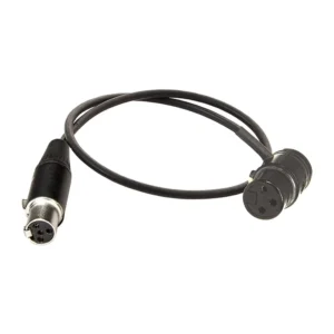Ambient UMP-IN-LPX UMP III Input Cable from Low-Profile XLR3F: The UMP-IN-LPX cable, with its TA4F plug and low-profile right-angle XLR3F.
