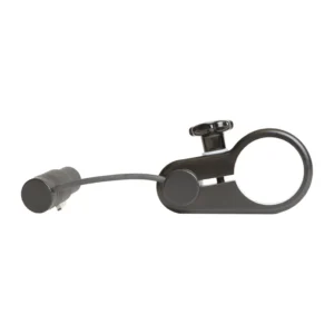 Ambient QAPL-TX Plug-On Transmitter Boom Adapter: The mono adapter set: the QAPL clamp and the short cable with black connector caps.