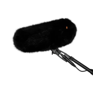 Bubblebee Industries The Fur Wind Jacket: A black Fur Wind Jacket over a windshield basket on a boom.