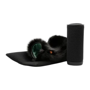 Bubblebee Industries The Spacer Bubble: The black mesh base beside the long-haired cover on its mesh storage bag.