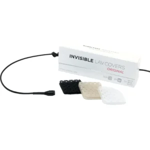 Bubblebee Industries The Invisible Lav Covers (Original): The Original pack beside a lav and three covers.