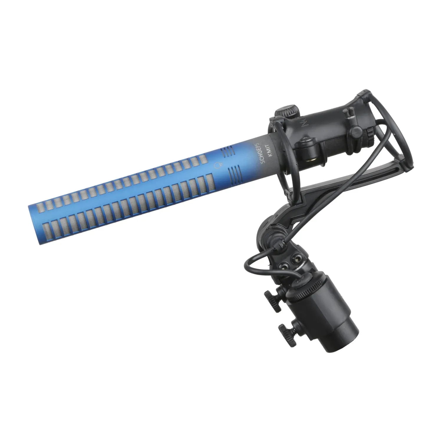Cinela E-OSIX Suspension: E-OSIX holding a Schoeps KMIT on a CMC 1 L body.