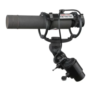Cinela E-OSIX Suspension: E-OSIX KM-S Soft version holding a Neumann KM microphone.