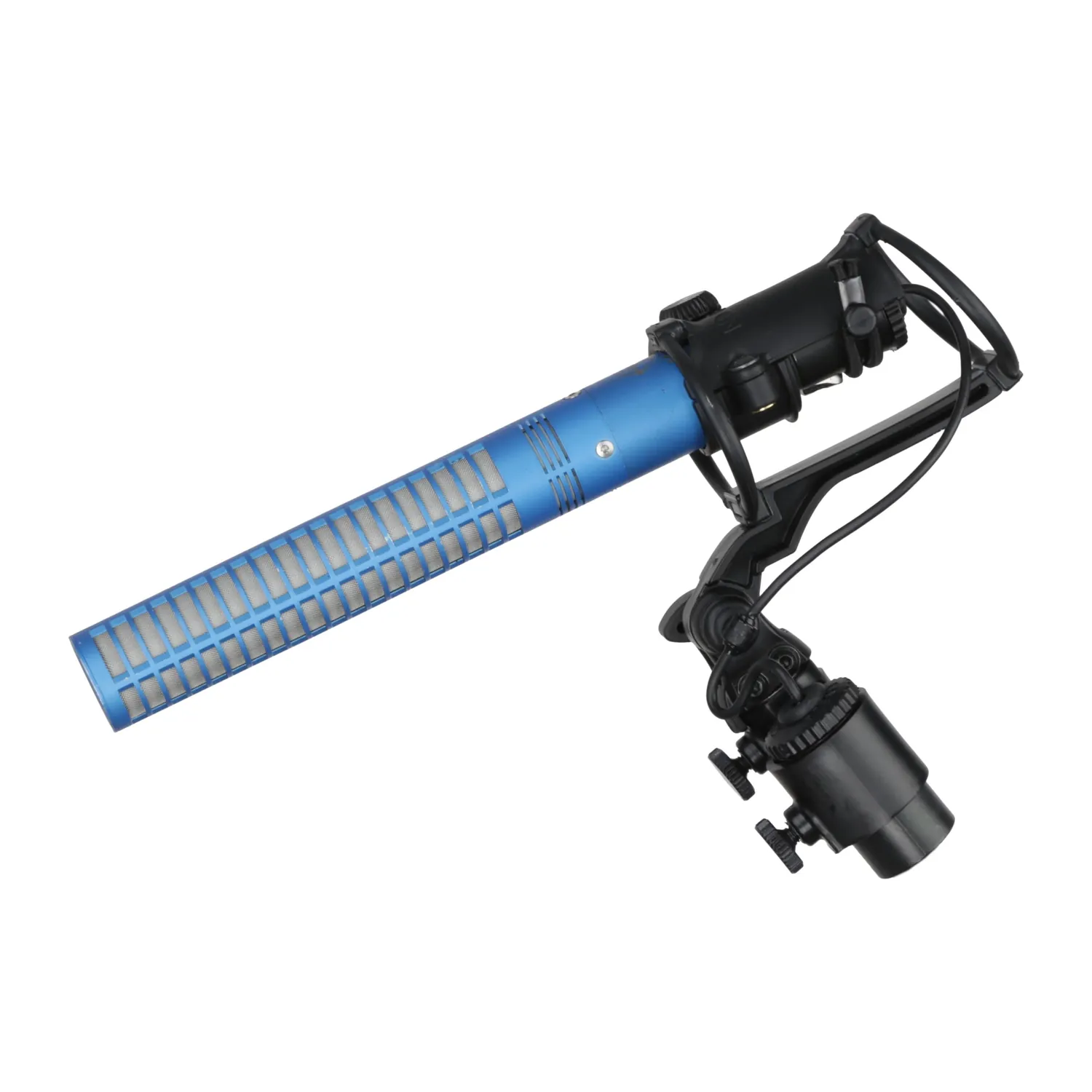 Cinela E-OSIX Suspension: E-OSIX for the Schoeps MiniCMIT with the microphone mounted.