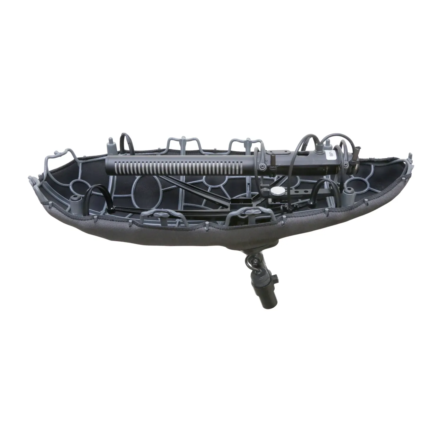 Cinela PIANO MS and Double MS Windshields: the PIA-2D for the BP4029 with its top cage off, showing the microphone in its suspension.