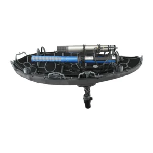 Cinela PIANO MS and Double MS Windshields: the PIA-2D with its top cage off, showing an MS pair in its suspension on the two-axis swivel.