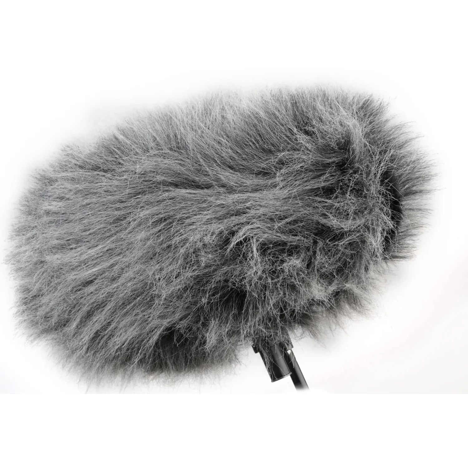 Cinela PIANO Replacement Fur: the long-pile fur in gray, fitted over a PIANO windshield.