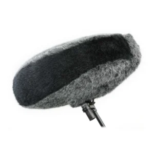 Cinela PIANO Replacement Fur: the short-pile fur in two-tone black and gray, fitted over a PIANO windshield.