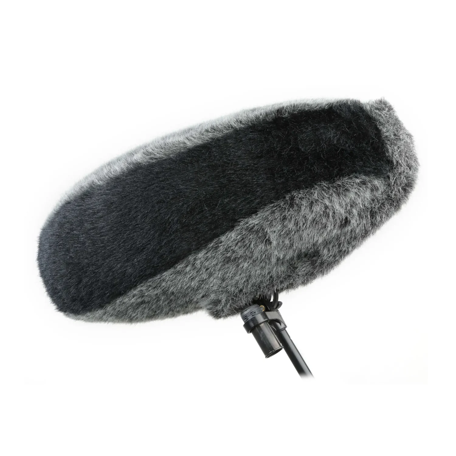 Cinela PIANO Replacement Fur: the short-pile fur in two-tone black and gray, fitted over a PIANO windshield.