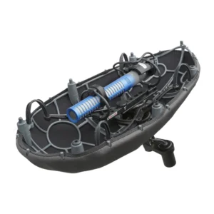 Cinela PIANISSIMO PIANI-1 Windshield for Schoeps KMIT + CMC 1 L: The open windshield with the microphone in its suspension.