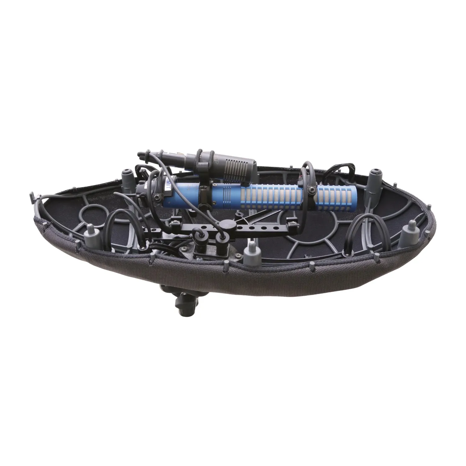 Cinela PIANISSIMO MS Windshield: Schoeps MiniCMIT and an Ambient ATE 208 in the suspension module, cage open.