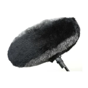 Cinela PIANISSIMO Replacement Fur: the short-pile fur in two-tone black and gray, fitted over a PIANISSIMO windshield.