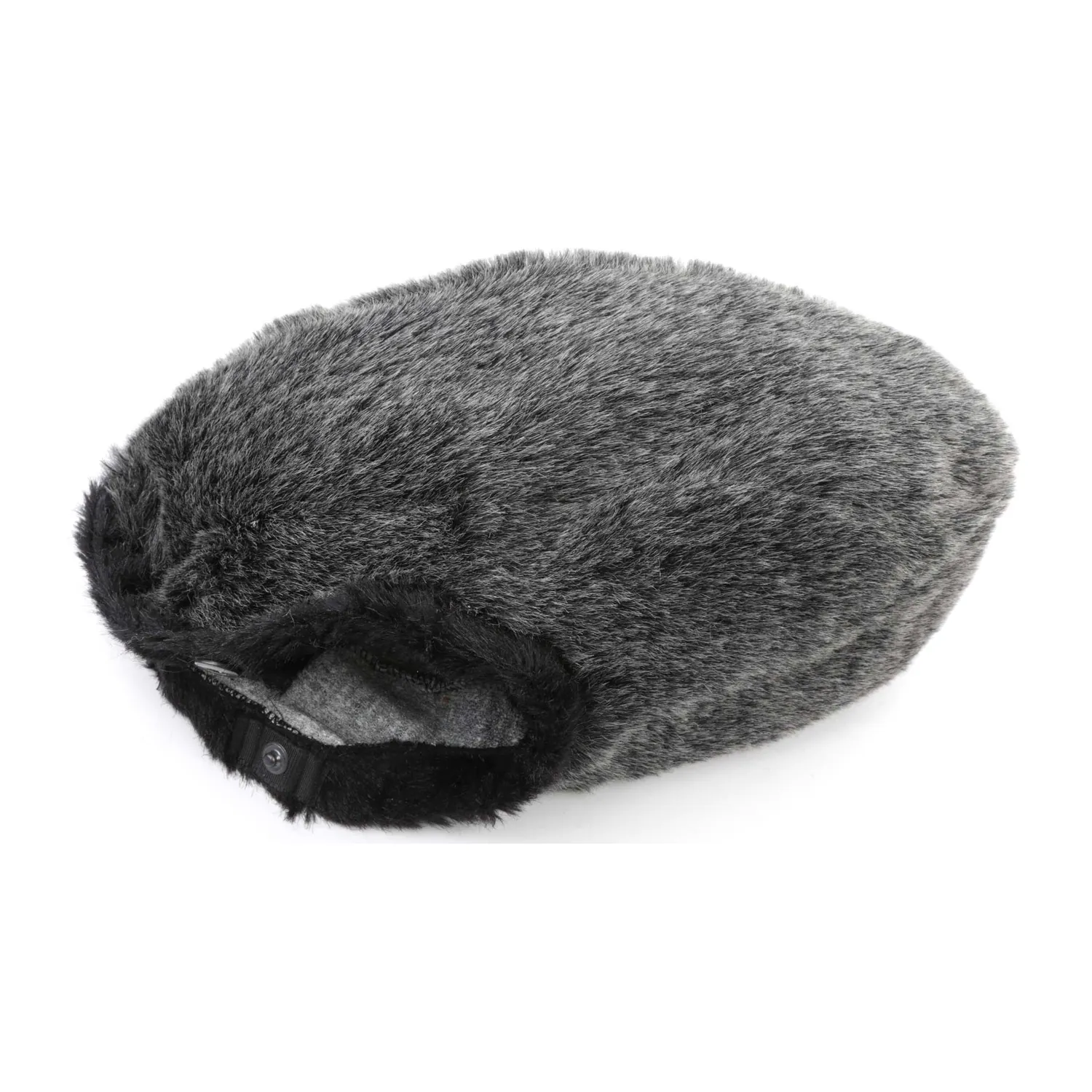 Cinela PIANISSIMO Replacement Fur: the short-pile fur in gray, shown off the windshield.