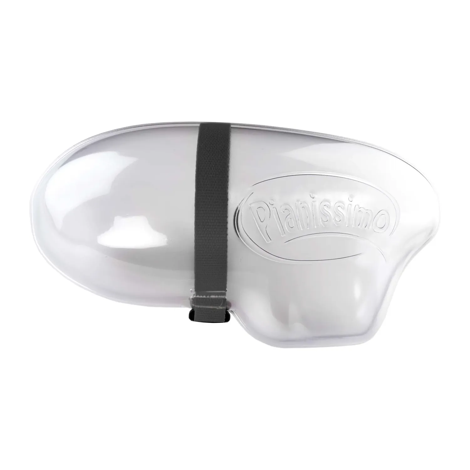 Cinela PIANISSIMO Spare Parts: the clear polycarbonate PIANI-SHELL with its black strap.