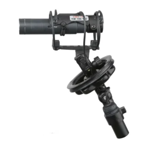 Cinela ZEPHYX Suspension Sets: the X-SET-1 block on its swivel, shown holding a Neumann KM microphone.