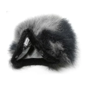 Cinela ZEPHYX Replacement Fur: the long-pile fur in two-tone black and gray.