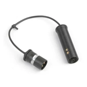 Cinela COSI Windshield Cables: The cable for the Schoeps CCM, with its 3D-printed piece and male XLR.