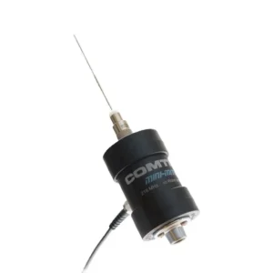 Comtek Mini-Mite 216 1/2 Wave Antenna: The half-wave antenna on its mounting flange with the coax cable.