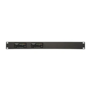 Comtek RMK-75 Rack Faceplate for BST-75: The RMK-75-2 faceplate with two BST-75 transmitters side by side.