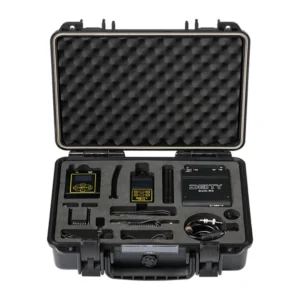 Deity Connect HD-TX Interview Kit, interview kit in its open hard case.